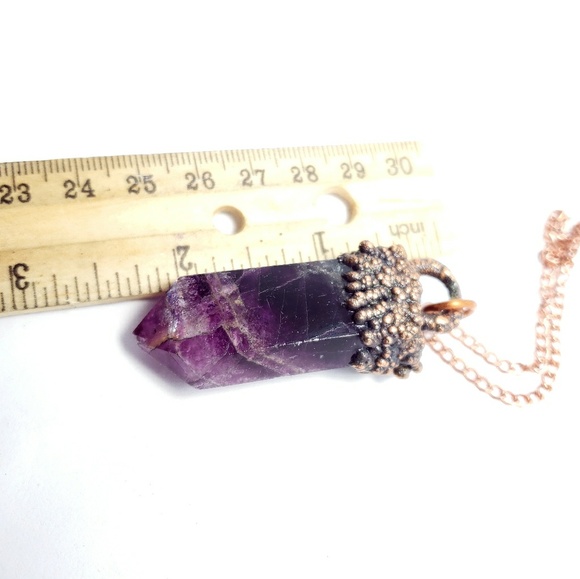 Flourite crystal necklace - Picture 4 of 8